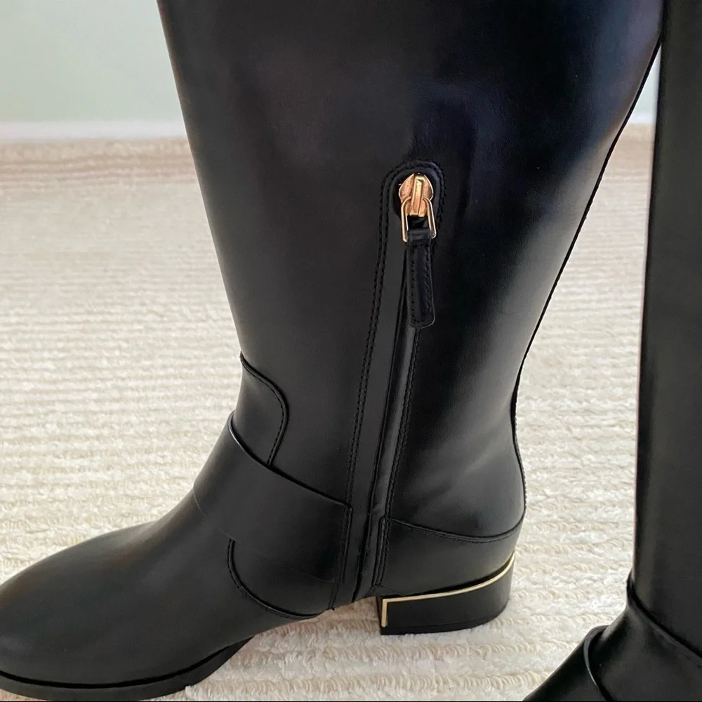 NWT Tory Burch Sofia black leather riding boots